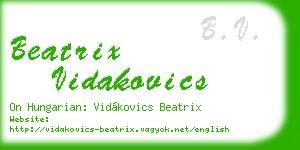 beatrix vidakovics business card
